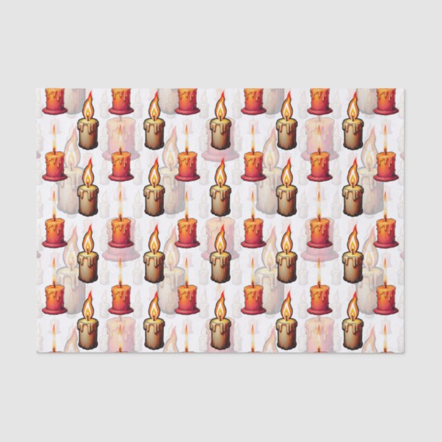 Papel De Seda Diseño del patrón de velas de combustión (Anverso)