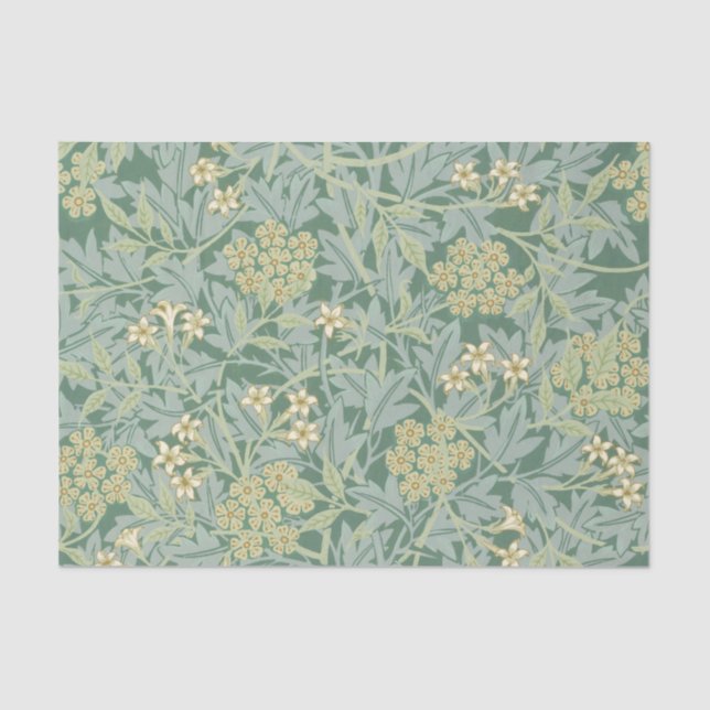 Papel De Seda Diseño del patrón jazmín de William Morris (Anverso)