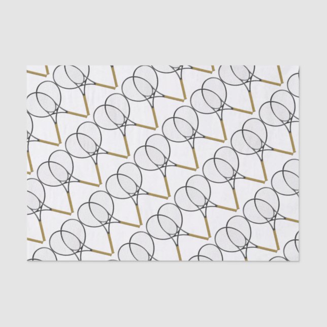 Papel De Seda Diseño deportivo de raquetas de tenis (Anverso)