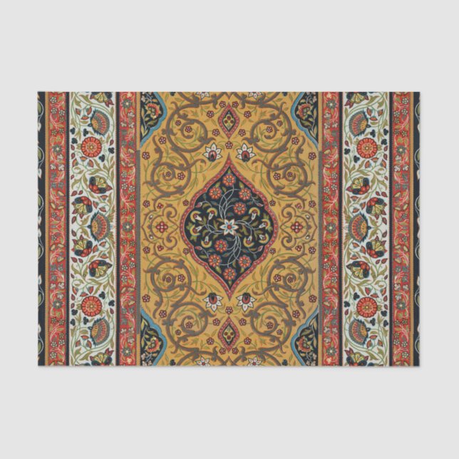 Papel De Seda Diseño elegante de alfombra persa antigua (Anverso)