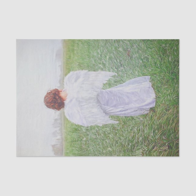 Papel De Seda Diseño elegante de arte ángel (Anverso)