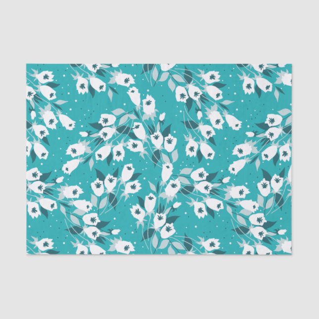 Papel De Seda Diseño elegante de arte botánico en el patrón de f (Anverso)