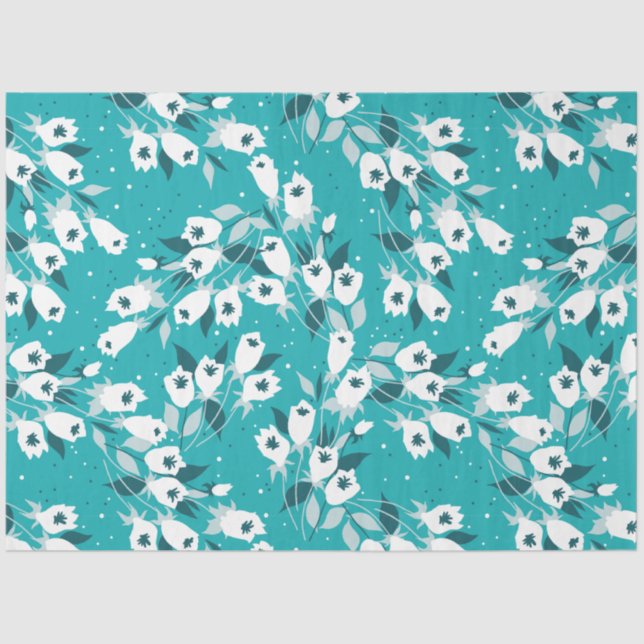 Papel De Seda Diseño elegante de arte botánico en el patrón de f (Anverso)