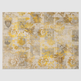 Papel De Seda Diseño Ephemera Gold Series 1