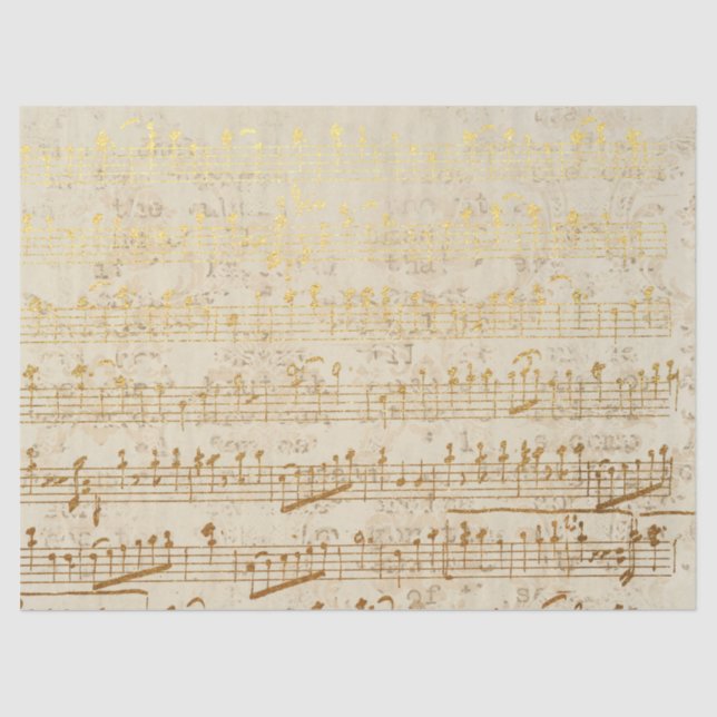 Papel De Seda Diseño Ephemera Gold Series 4 (Anverso)