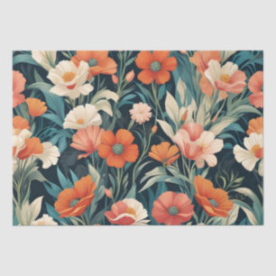 Papel De Seda Diseño floral Art Déco