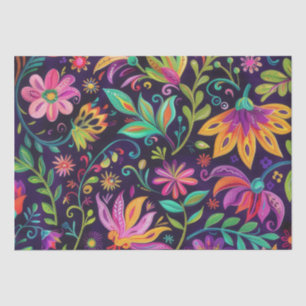 Papel De Seda Diseño floral caprichoso