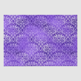 Papel De Seda Diseño Floral Elegante Damask Glam Púrpura