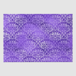 Papel De Seda Diseño Floral Elegante Damask Glam Púrpura