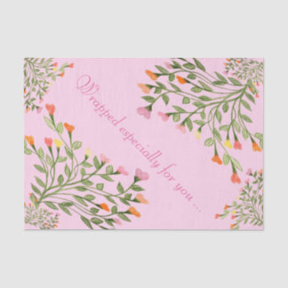 Papel De Seda Diseño floral en forma de corazón divertido