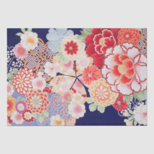 Papel De Seda Diseño floral japonés