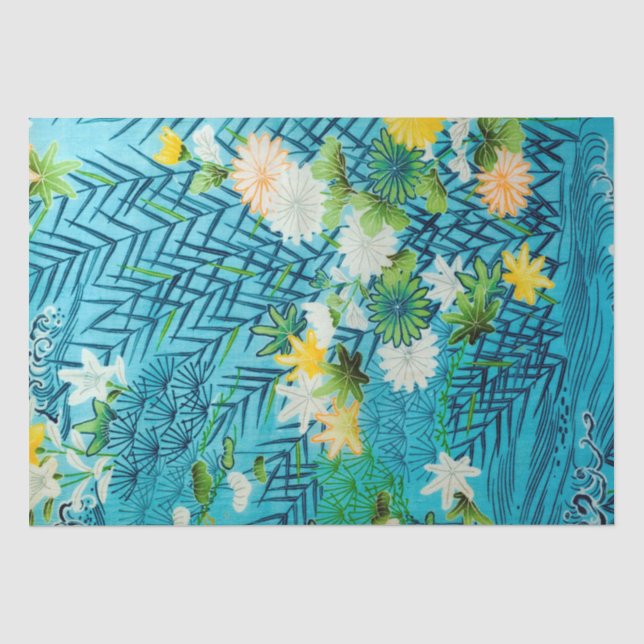 Papel De Seda Diseño floral japonés (Anverso)