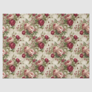 Papel De Seda Diseño floral romántico