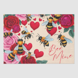 Papel De Seda Diseño floral romántico de Bee Mine