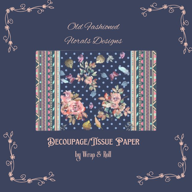 Papel De Seda Diseño Florals y Aztec (Subido por el creador)