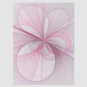 Papel De Seda Diseño fractal gris rosa claro abstracto moderno