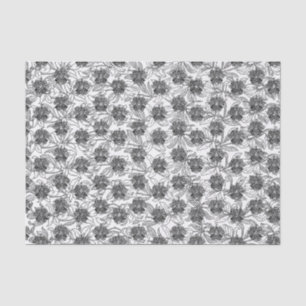 Papel De Seda Diseño fundamental victoriano blanco y negro