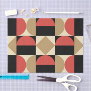 Papel De Seda Diseño geométrico de estilo retro de los años 70
