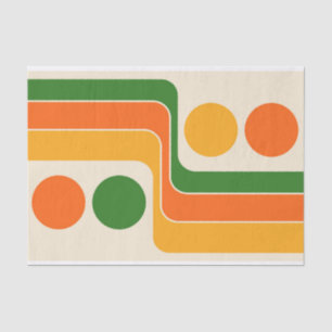 Papel De Seda Diseño geométrico de estilo retro de los años 70