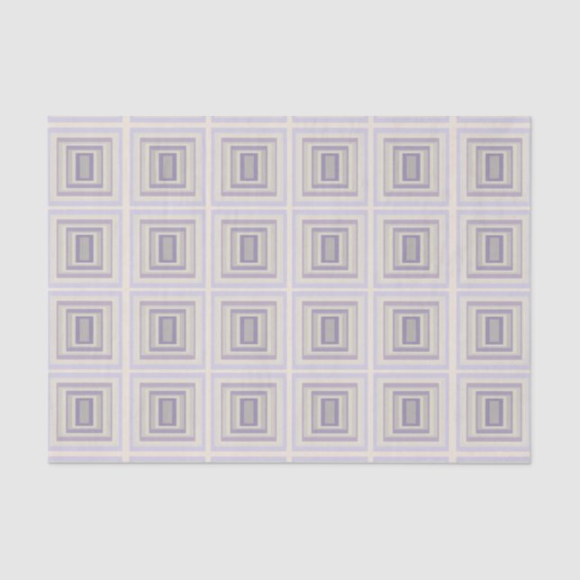 Papel De Seda Diseño geométrico de Lavanda Gris en caja (Anverso)