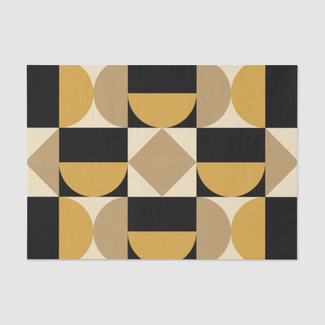 Papel De Seda Diseño geométrico modernista (Anverso)