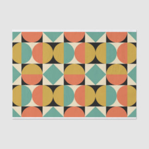 Papel De Seda Diseño geométrico moderno de mediados de siglo