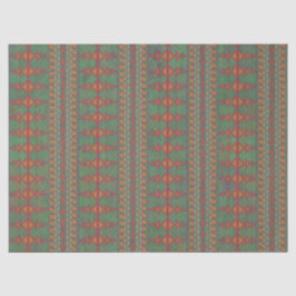 Papel De Seda Diseño geométrico verde del suroeste de Sagebrush