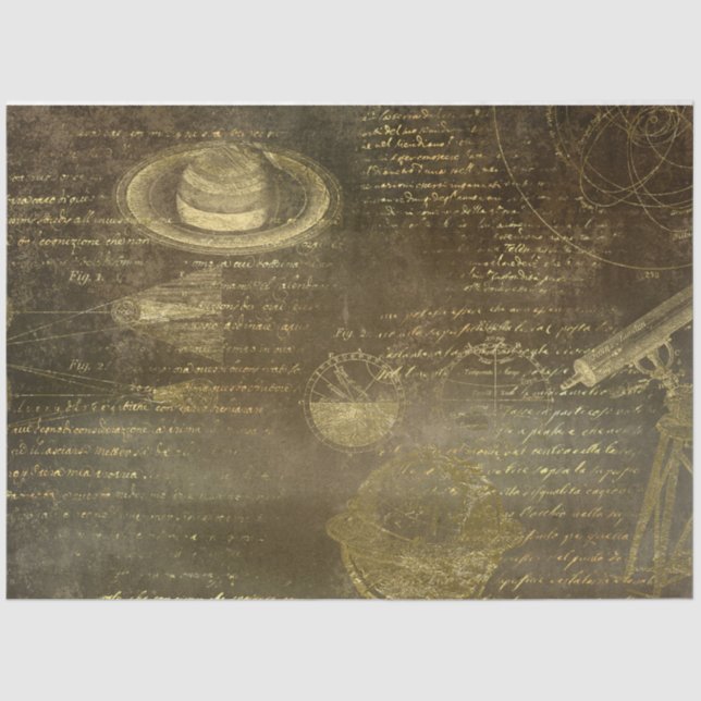 Papel De Seda Diseño Gold Galileo Series 15 (Anverso)