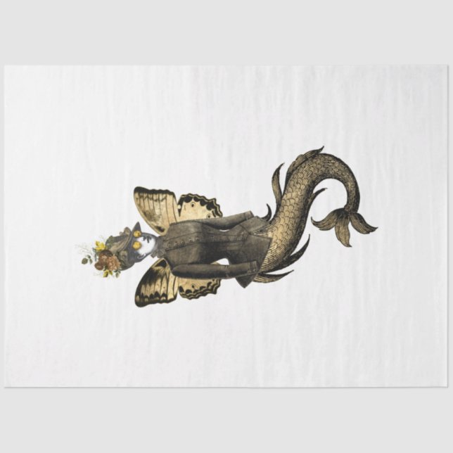 Papel De Seda Diseño Gold SteamPunk Series 7 (Anverso)