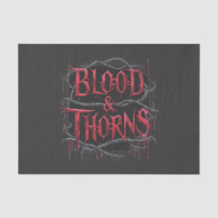 Papel De Seda Diseño gótico de sangre y hongos - oscuro y erótic