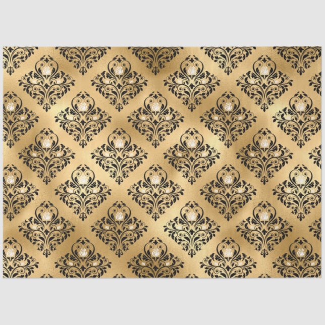 Papel De Seda Diseño Gótico Gold Series 16 (Anverso)