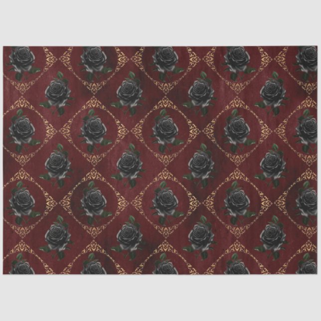 Papel De Seda Diseño Gótico Gold Series 7 (Anverso)