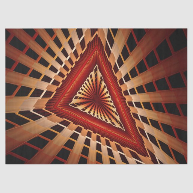 Papel De Seda Diseño gráfico fractal moderno de 3D Fantasy Netwo (Anverso)