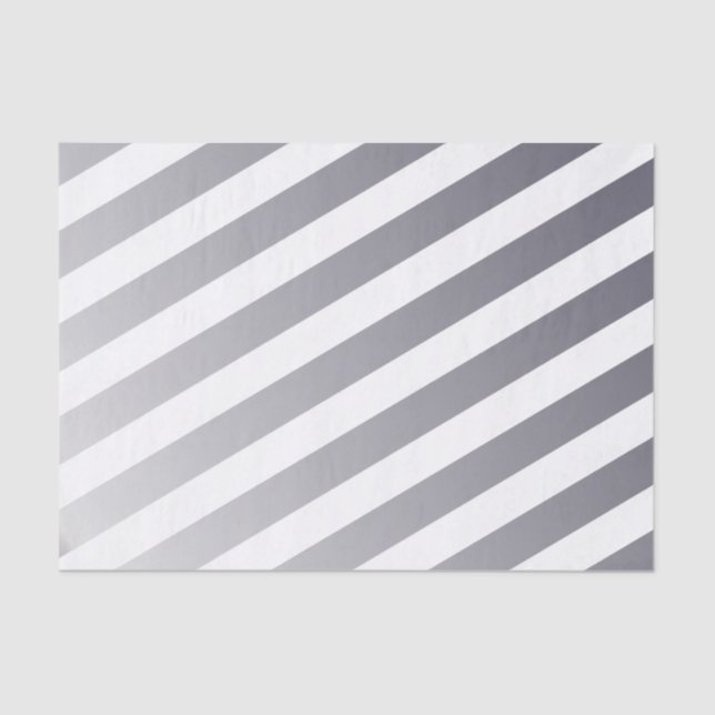 Papel De Seda Diseño gris y blanco plateado (Anverso)