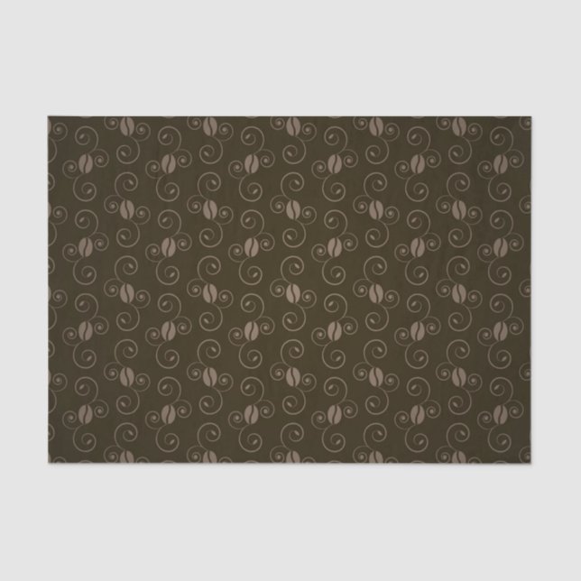 Papel De Seda Diseño hermoso del café express del café (Anverso)