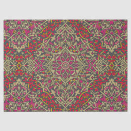 Papel De Seda Diseño intrincado y tradicional de motivos de alfo