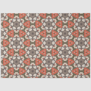 Papel De Seda Diseño japonés en forma de círculo rojo y gris