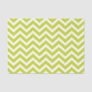 Papel De Seda Diseño Lime y White Chevron