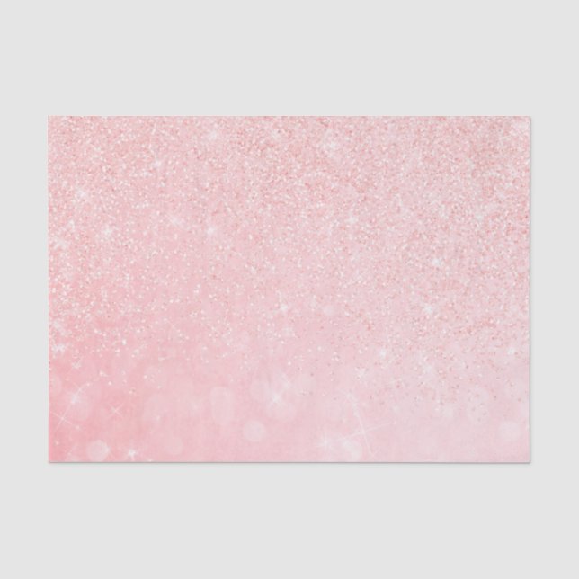 Papel De Seda Diseño lujoso de purpurina rosa brillante (Anverso)