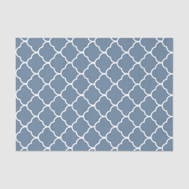 Papel De Seda Diseño marroquí elegante y gris francés (Anverso)