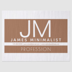 Papel De Seda Diseño minimalista profesional moderno   Marrón y 