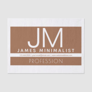 Papel De Seda Diseño minimalista profesional moderno   Marrón y 