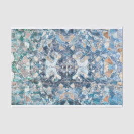 Papel De Seda Diseño nativo americano tribal clásico azul