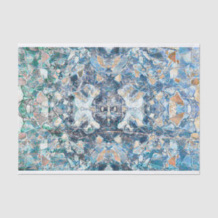 Papel De Seda Diseño nativo americano tribal clásico azul