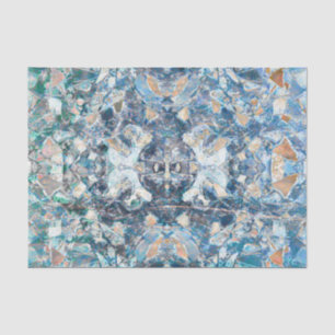 Papel De Seda Diseño nativo americano tribal clásico azul