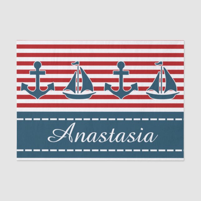 Papel De Seda Diseño náutico (Anverso)