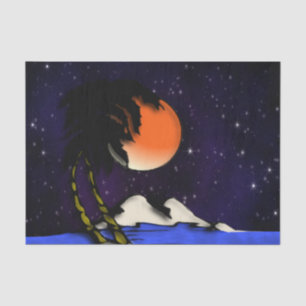 Papel De Seda Diseño nocturno de la isla