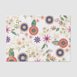 Papel De Seda Diseño original de oro de la flor folclórica moder