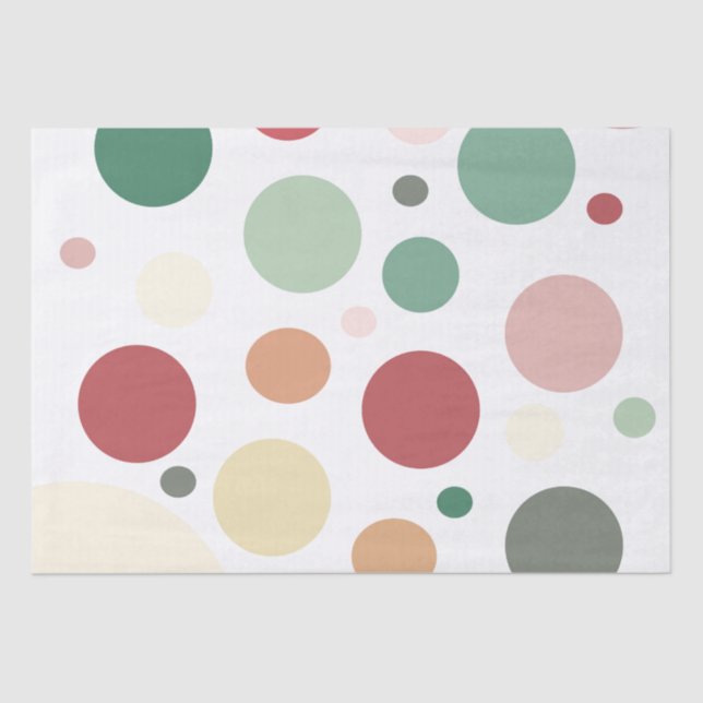 Papel De Seda Diseño Pastel Grande De Poka-Dot (Anverso)