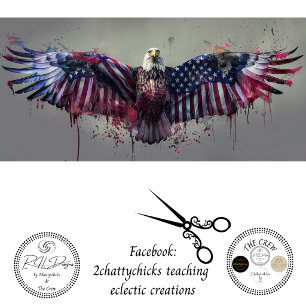 Papel De Seda Diseño Patriótico del Águila Americana Decoupage